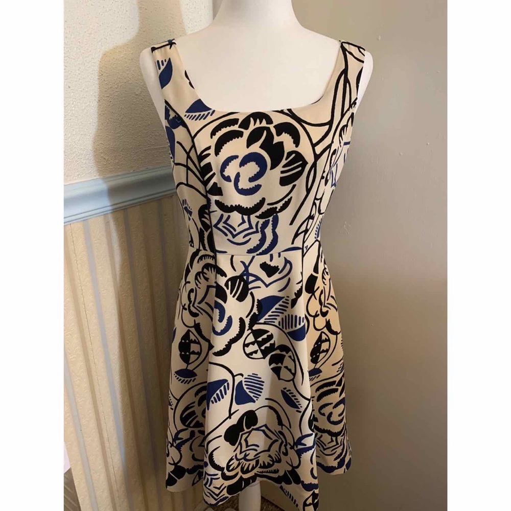 Anthropologie Vanessa Virginia Ink Set Bloom Dress